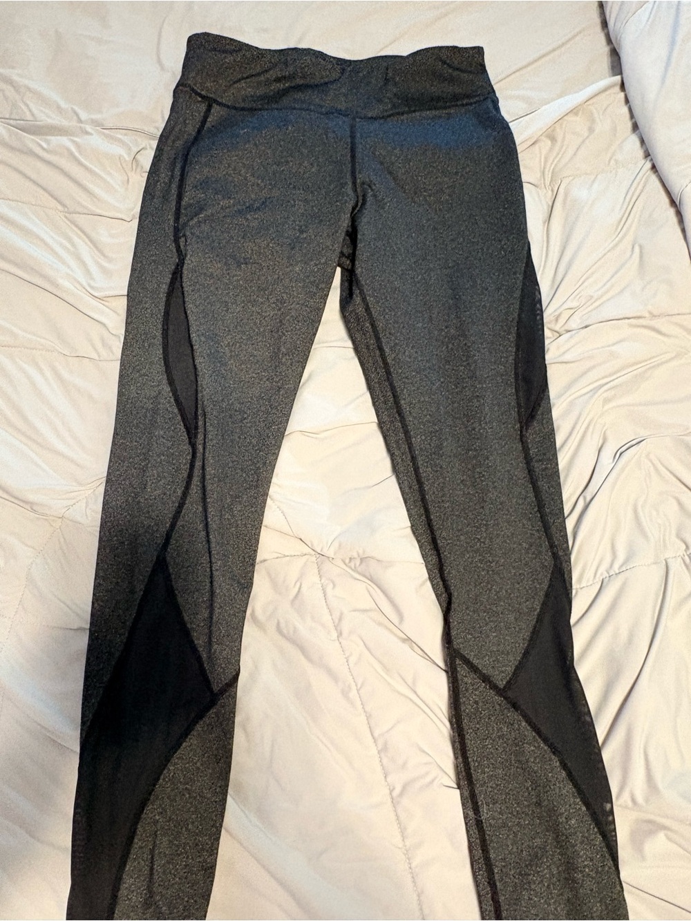 High-Rise Black Mesh-Accent Jeggings for Women